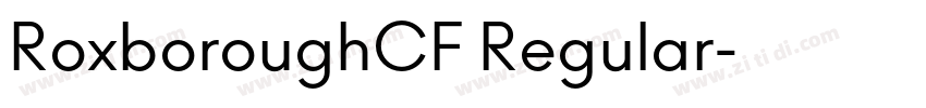 RoxboroughCF Regular字体转换